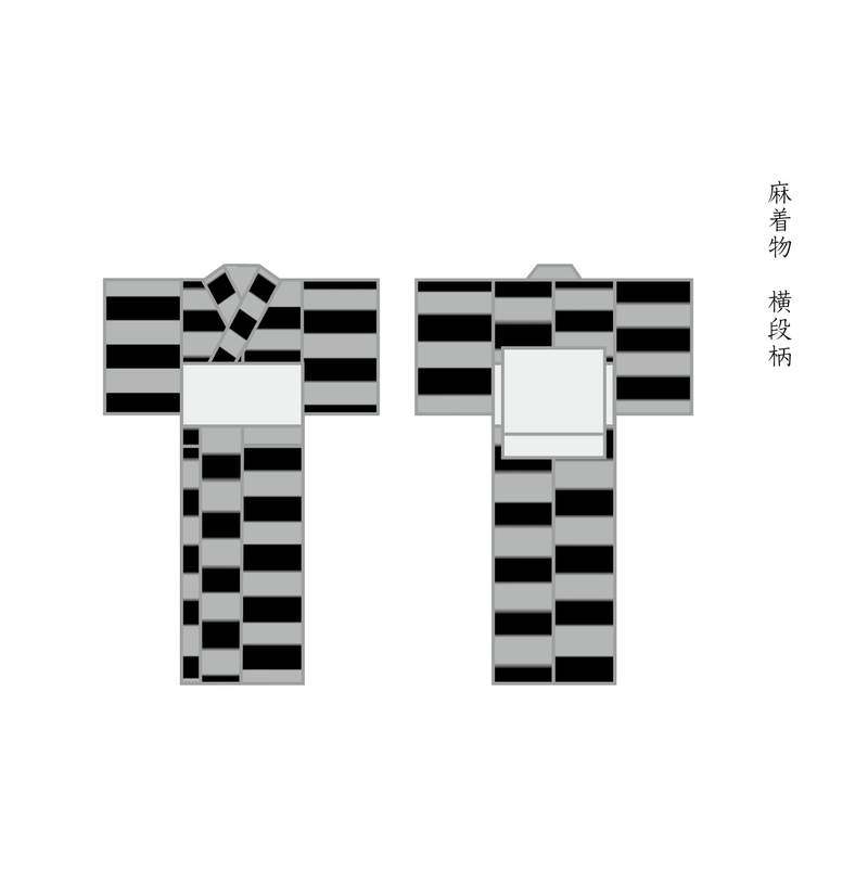 期限特典/1点限定】肌触りが違う小千谷縮 横段 グレイ濃淡 ※マイサイズ
