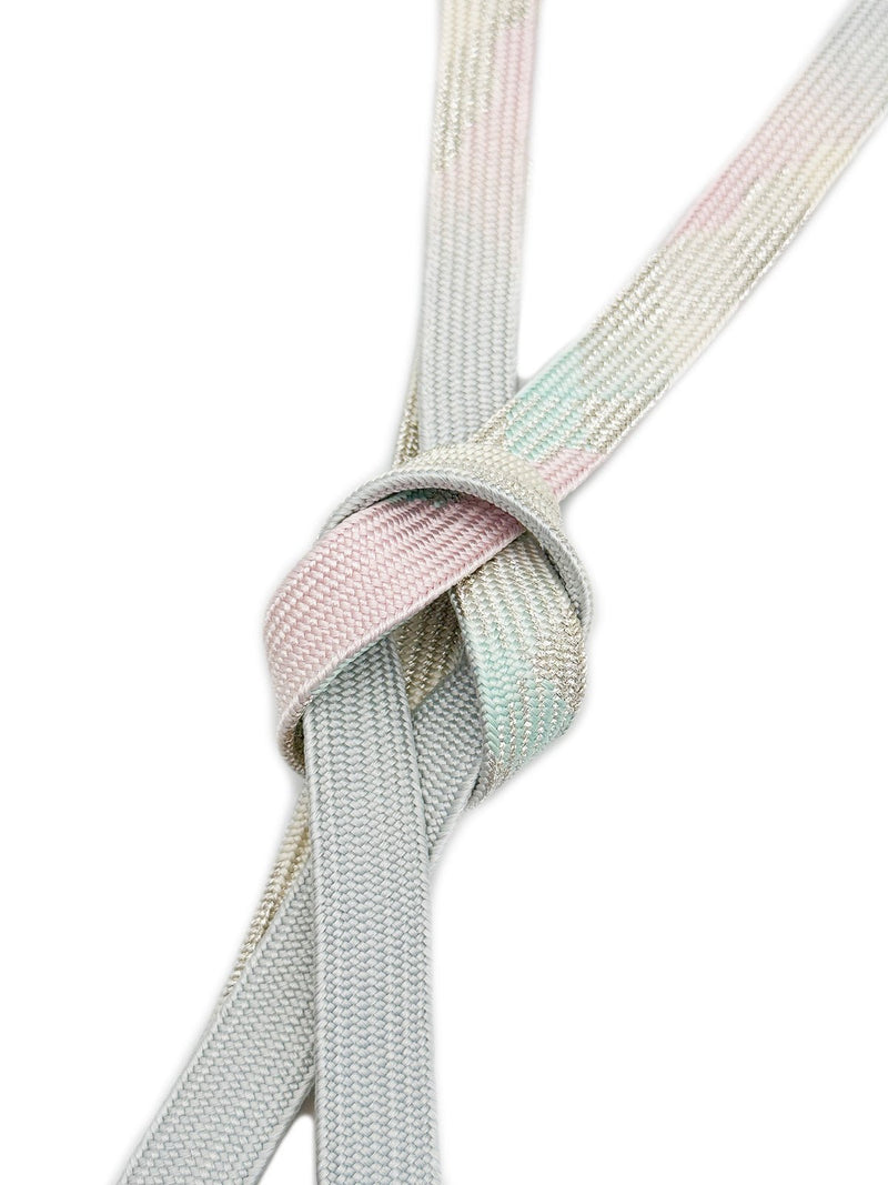 【各1点ずつ】お茶会や初釜にも！リバーシブルも魅力的！エレガント帯締　高麗組　銀よろけ - 木下着物研究所