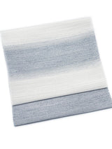 【限定1点/※袋帯も可】 幅広いシーンに使える！程よいキラキラ 西陣織九寸名古屋帯　曙光錦 白×紺 - 木下着物研究所