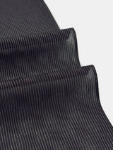 【早期特典/1点限定】女将も愛用！憧れのシャリ感 伝統的工芸品 十日町明石縮 立涌/黒橡色（くろつるばみいろ）　 ※手縫いマイサイズ仕立て - 木下着物研究所