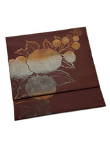 【期限特典/限定1点】最終/紅子所有で絶賛！至宝の 手織西陣織 名古屋帯　紫鳶地に蒔絵風光琳菊　 - 木下着物研究所