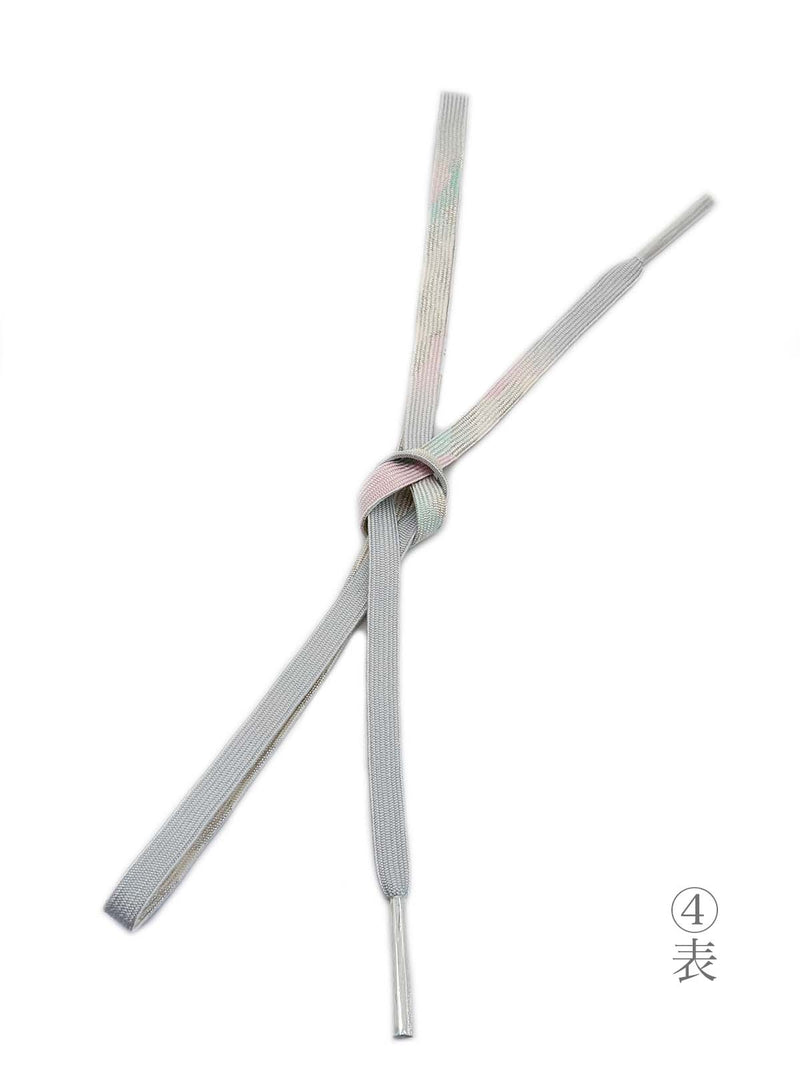 【各1点ずつ】お茶会や初釜にも！リバーシブルも魅力的！エレガント帯締　高麗組　銀よろけ - 木下着物研究所