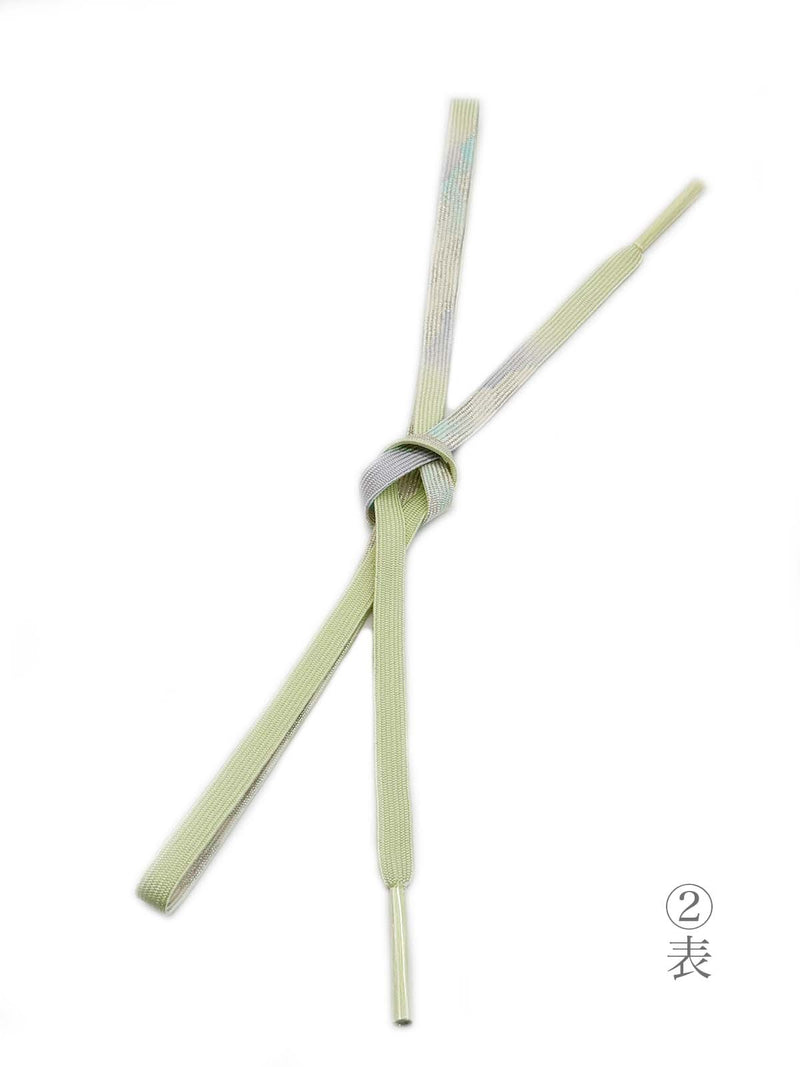 【各1点ずつ】お茶会や初釜にも！リバーシブルも魅力的！エレガント帯締　高麗組　銀よろけ - 木下着物研究所