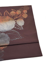 【期限特典/限定1点】最終/紅子所有で絶賛！至宝の 手織西陣織 名古屋帯　紫鳶地に蒔絵風光琳菊　 - 木下着物研究所