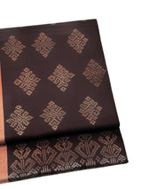 【期限特典/限定1点】最終/紅子愛用で絶賛！至宝の手織西陣織 本袋帯 茶地に縦菱モール紋 - 木下着物研究所