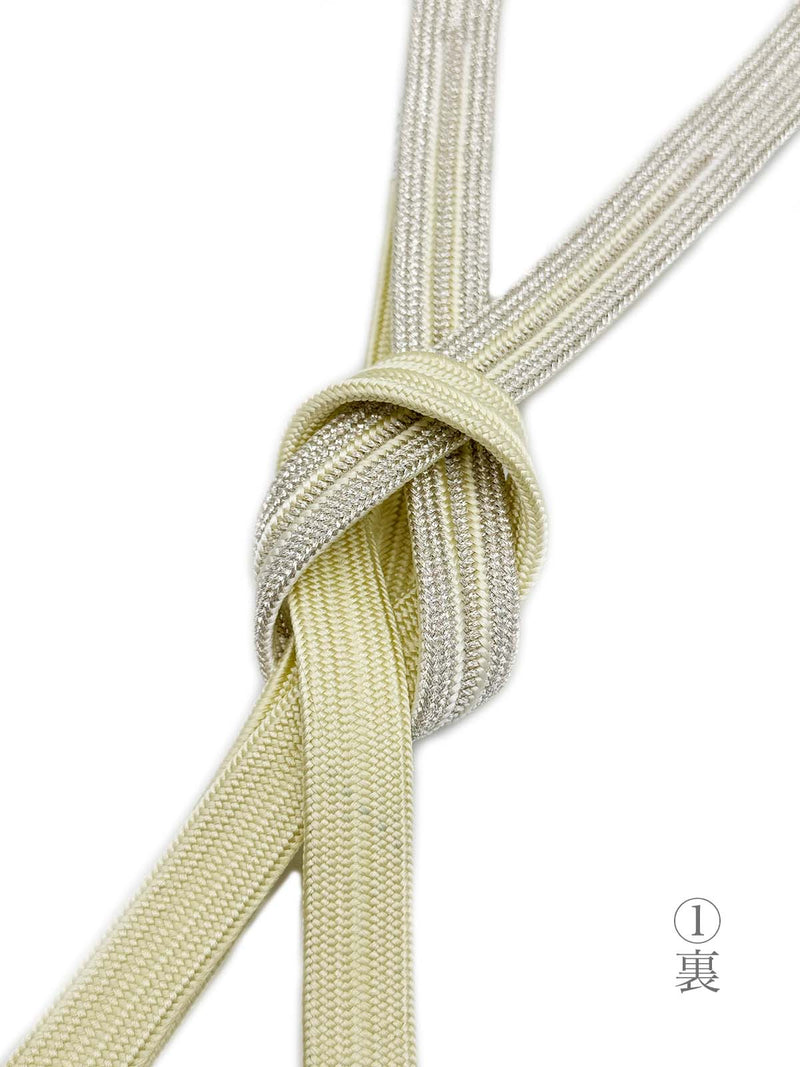 【各1点ずつ】お茶会や初釜にも！リバーシブルも魅力的！エレガント帯締　高麗組　銀暈し - 木下着物研究所