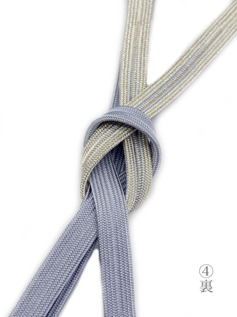 【各1点ずつ】お茶会や初釜にも！リバーシブルも魅力的！エレガント帯締　高麗組　銀暈し - 木下着物研究所