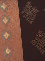 【期限特典/限定1点】最終/紅子愛用で絶賛！至宝の手織西陣織 本袋帯 茶地に縦菱モール紋 - 木下着物研究所