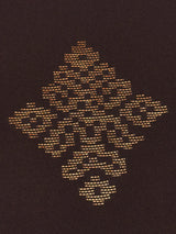 【期限特典/限定1点】最終/紅子愛用で絶賛！至宝の手織西陣織 本袋帯 茶地に縦菱モール紋 - 木下着物研究所