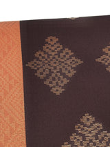 【期限特典/限定1点】最終/紅子愛用で絶賛！至宝の手織西陣織 本袋帯 茶地に縦菱モール紋 - 木下着物研究所