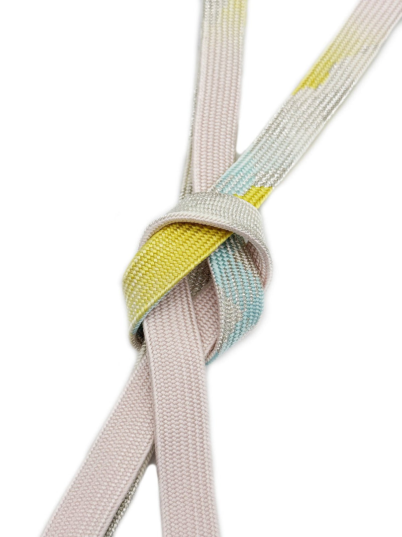 【各1点ずつ】お茶会や初釜にも！リバーシブルも魅力的！エレガント帯締　高麗組　銀よろけ - 木下着物研究所