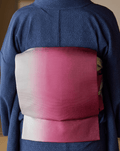 【期限特典/限定1点】九寸名古屋帯 小菱紋紗 染め暈し 赤紫濃淡/単衣夏向け [紅衣オリジナル] - 木下着物研究所