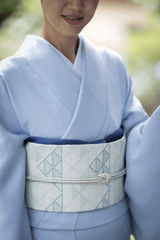 【期限特典/限定1本】軽量で最上級の締め心地の袋帯/本袋 鱗紋 青緑濃淡　[紅衣オリジナル] - 木下着物研究所