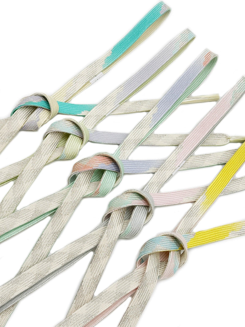 【各1点ずつ】お茶会や初釜にも！リバーシブルも魅力的！エレガント帯締　高麗組　銀よろけ - 木下着物研究所