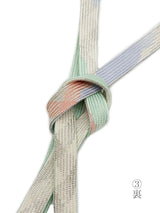 【各1点ずつ】お茶会や初釜にも！リバーシブルも魅力的！エレガント帯締　高麗組　銀よろけ - 木下着物研究所