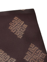 【期限特典/限定1点】最終/紅子愛用で絶賛！至宝の手織西陣織 本袋帯 茶地に縦菱モール紋 - 木下着物研究所