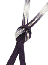 【各1点限定】お茶会や初釜にも！リバーシブルも魅力的！エレガント両面帯締 高麗組 銀暈し 濃色 - 木下着物研究所