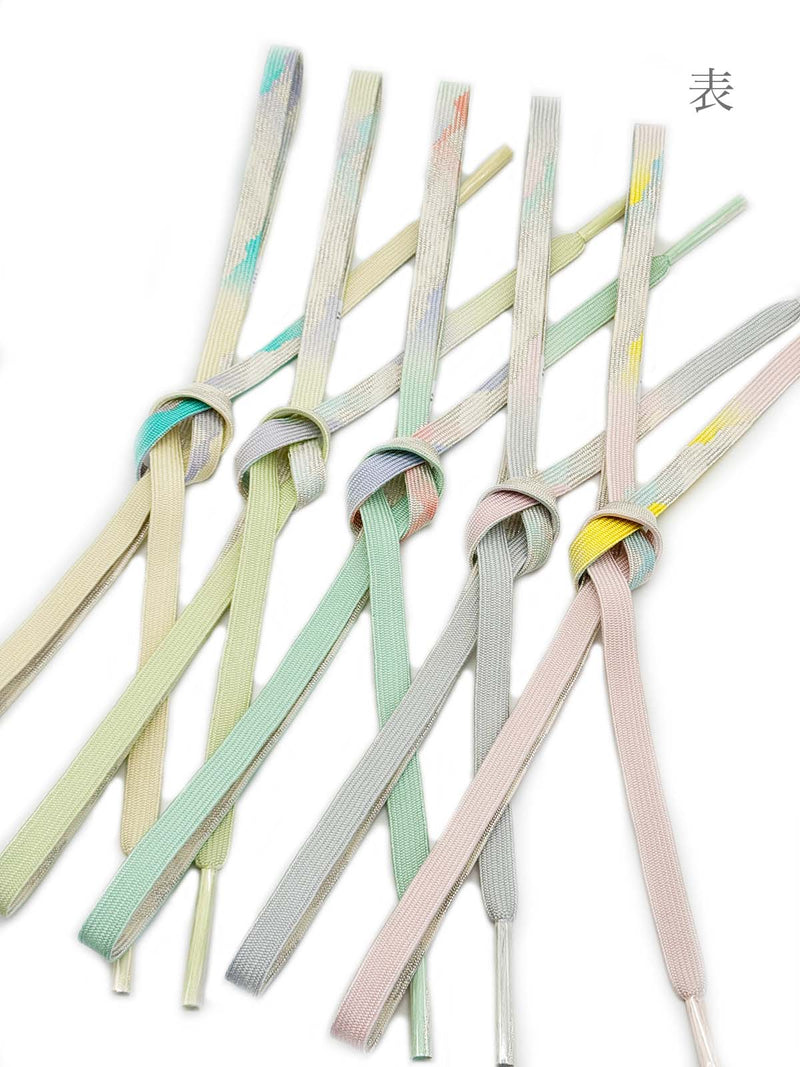 【各1点ずつ】お茶会や初釜にも！リバーシブルも魅力的！エレガント帯締　高麗組　銀よろけ - 木下着物研究所