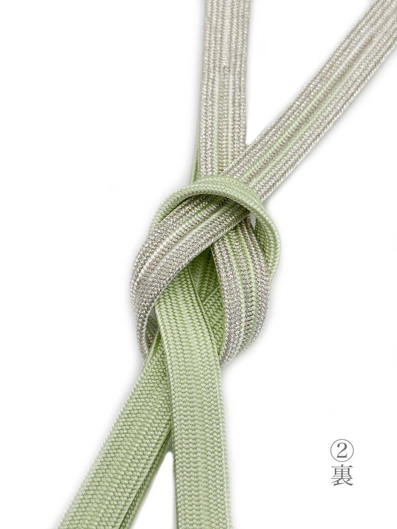 【各1点ずつ】お茶会や初釜にも！リバーシブルも魅力的！エレガント帯締　高麗組　銀暈し - 木下着物研究所