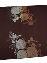 【期限特典/限定1点】最終/紅子所有で絶賛！至宝の 手織西陣織 名古屋帯　紫鳶地に蒔絵風光琳菊　 - 木下着物研究所