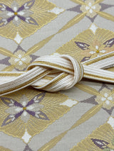 【限定１点/見える福袋30万円←65万円相当】③色無地/鴇鼠色　袋帯/錦花菱藤　帯締/白立て分金 2026年初商 - 木下着物研究所