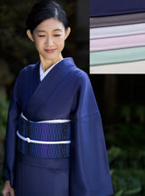 【新色/期限特典】大好評！新色登場・上質な洗える秋冬着物 艶色無地[紅衣オリジナル] ※手縫いマイサイズ仕立て 単衣