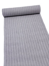 【期限特典/少量】綿麻着物 縞 薄鼠×白 ※マイサイズ仕立て