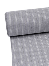 【期限特典/少量】綿麻着物 縞 薄鼠×白 ※マイサイズ仕立て