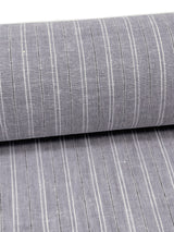 【期限特典/少量】綿麻着物 縞 薄鼠×白 ※マイサイズ仕立て