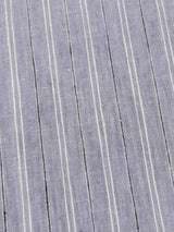 【期限特典/少量】綿麻着物 縞 薄鼠×白 ※マイサイズ仕立て