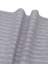 【期限特典/少量】綿麻着物 縞 薄鼠×白 ※マイサイズ仕立て