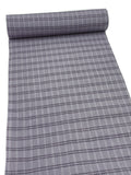 【期限特典/少量】綿麻着物 変わり格子 青みグレイ×紺 ※マイサイズ仕立て