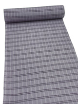 【期限特典/少量】綿麻着物 変わり格子 青みグレイ×紺 ※マイサイズ仕立て