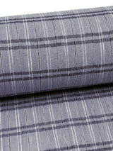 【期限特典/少量】綿麻着物 変わり格子 青みグレイ×紺 ※マイサイズ仕立て