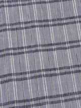 【期限特典/少量】綿麻着物 変わり格子 青みグレイ×紺 ※マイサイズ仕立て