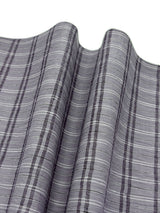 【期限特典/少量】綿麻着物 変わり格子 青みグレイ×紺 ※マイサイズ仕立て