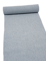 【期限特典/少量】綿麻着物 縞 白地×青緑 ※マイサイズ仕立て