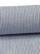 【期限特典/少量】綿麻着物 縞 白地×青緑 ※マイサイズ仕立て