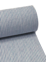 【期限特典/少量】綿麻着物 縞 白地×青緑 ※マイサイズ仕立て