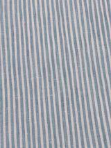 【期限特典/少量】綿麻着物 縞 白地×青緑 ※マイサイズ仕立て