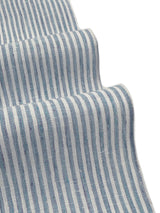 【期限特典/少量】綿麻着物 縞 白地×青緑 ※マイサイズ仕立て