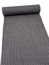 【期限特典/少量】綿麻着物 縞 黒×薄鼠　※マイサイズ仕立て