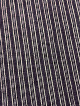 【期限特典/少量】綿麻着物 縞 黒×薄鼠　※マイサイズ仕立て