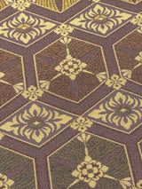 【期限特典】限定１点　大丈夫！と安心感のある西陣織 　本袋袋帯　若松菱/煤竹色