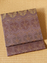 【期限特典】限定１点　大丈夫！と安心感のある西陣織 　本袋袋帯　若松菱/煤竹色