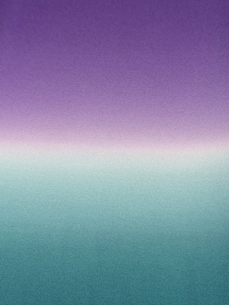 【新色】二色暈し 艶帯揚　ナイルブルー×藤紫[紅衣オリジナル]