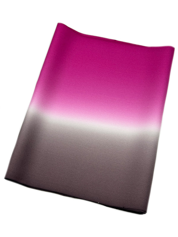 【新色】二色暈し 艶帯揚　ラズベリーレッド×ビターチョコレートブラウン [紅衣オリジナル]