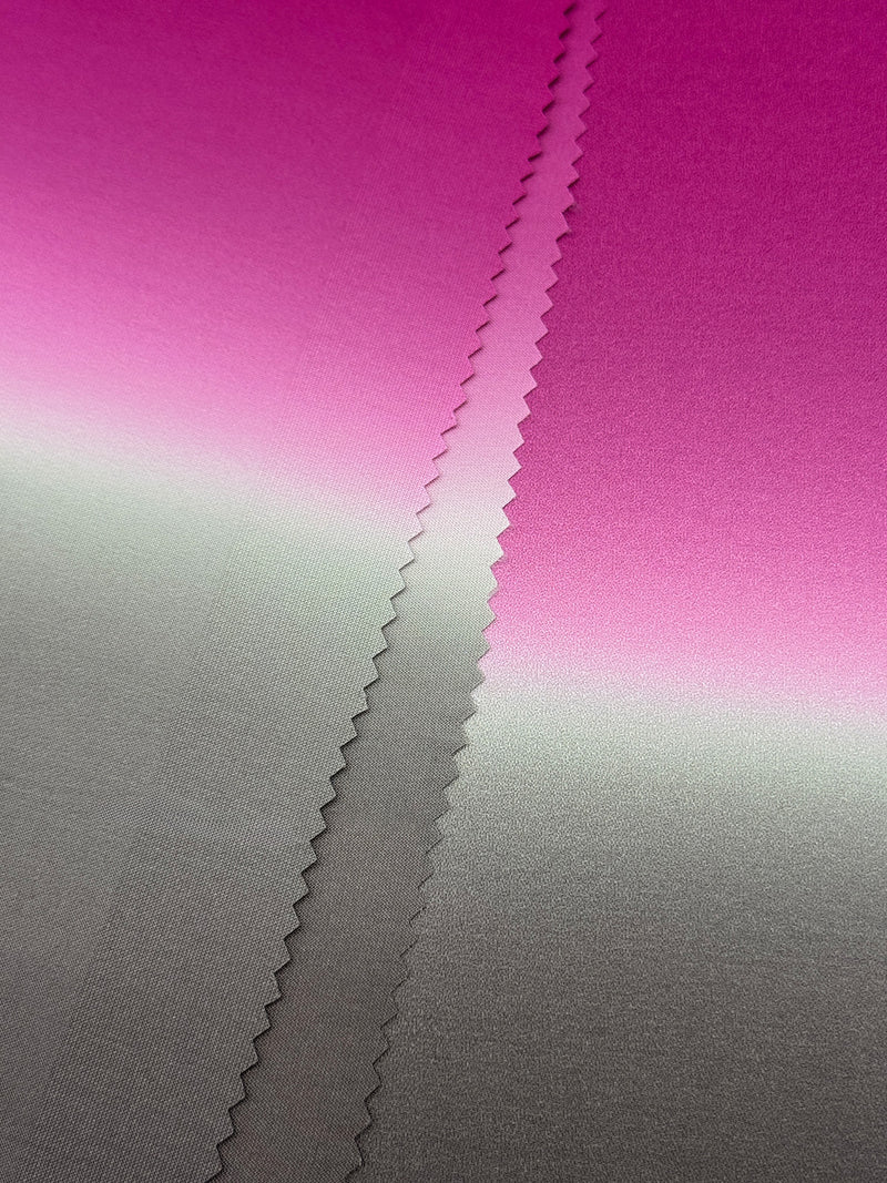 【新色】二色暈し 艶帯揚　ラズベリーレッド×ビターチョコレートブラウン [紅衣オリジナル]