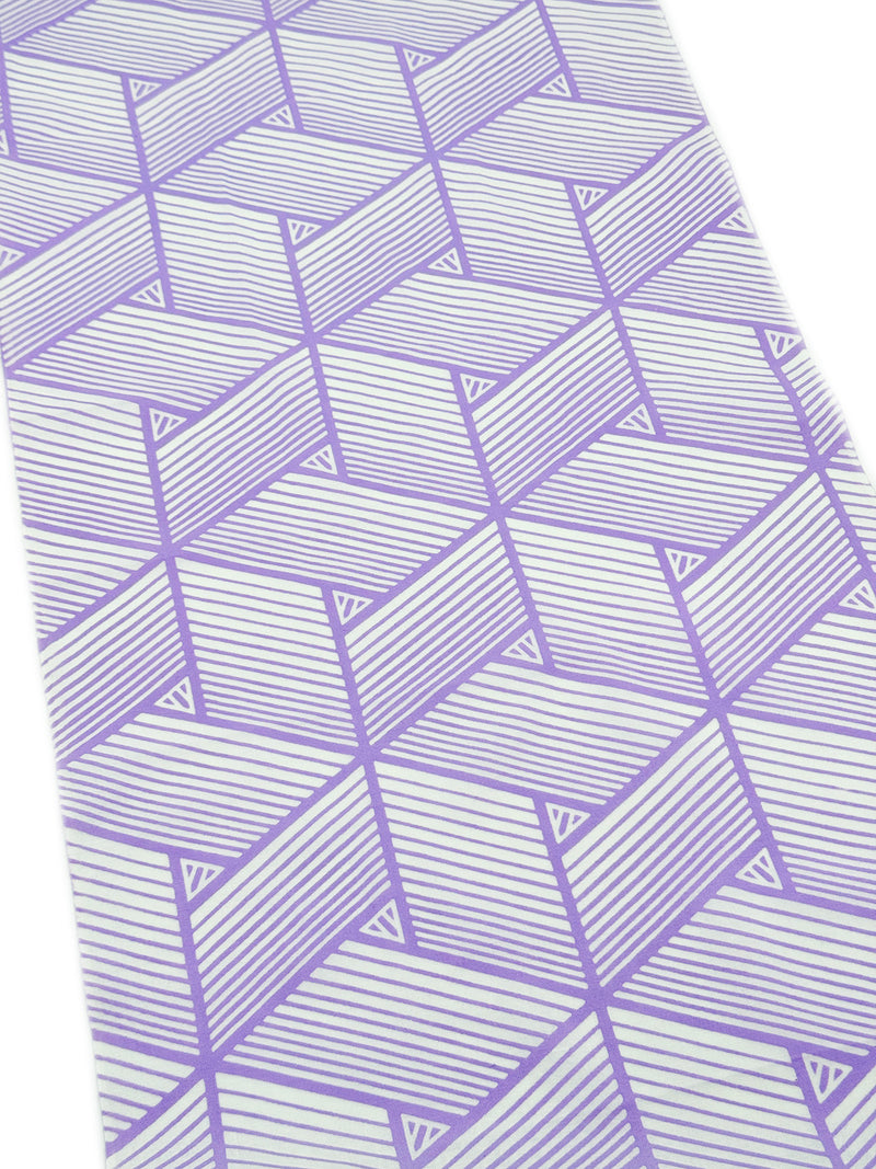 【新色】わかる人にわかる！オリジナル手ぬぐい(注染) 網代麻葉 白×藤色