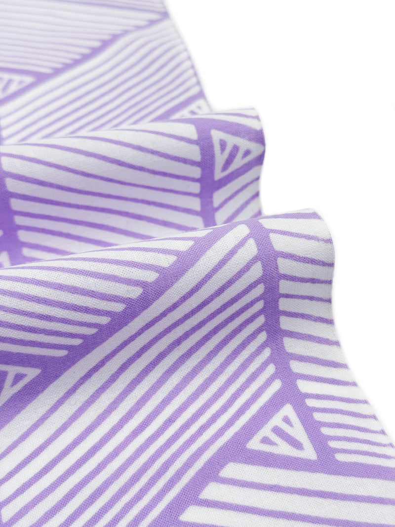 【新色】わかる人にわかる！オリジナル手ぬぐい(注染) 網代麻葉 白×藤色